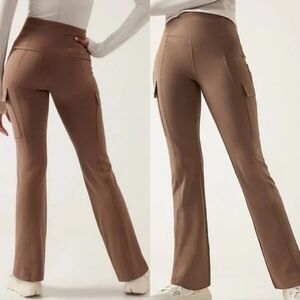 Athleta 1X Brown Cargo Legging Pants